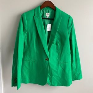 J. Crew Factory Sz 12 Kelly Green Jacket Blazer BNWT